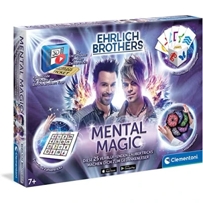 Afbeelding van Clementoni Ehrlich Brothers Mental Magic toverdoos voor kinderen vanaf 7 jaar magische handleiding verbluffende goocheltrucs incl. 3D uitlegvideo&#039;s ideaal als geschenk 59182