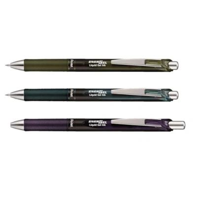 Afbeelding van Pentel EnerGel XM BL77A2 gelpen met drukmechanisme, olijfzwart (1 stuks)
