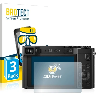 Afbeelding van BROTECT Glas Screen Protector voor Panasonic Lumix DMC TZ100 (3 Stuks) Schermbeschermer [9H Hardheid, Beschermglas Folie niet Gehard Glas]