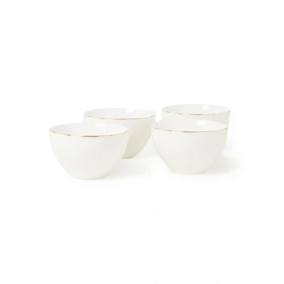 Afbeelding van Tokyo Design Studio Nippon White kom 11,5 cm set van 4 Wit