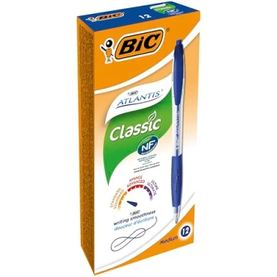 Afbeelding van BIC Atlantis pennen blauw doos 12 stuks