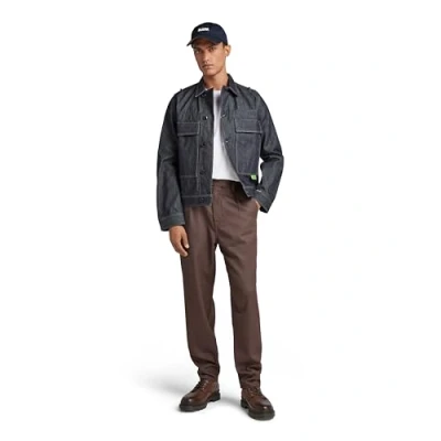 Afbeelding van G STAR RAW Heren Utility Flap Pocket Jacket, Blauw (Raw Denim B988 001), M