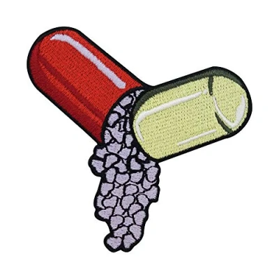 Afbeelding van Finally Home Love Pill Patch om op te strijken, liefdespil patches, drugsharten, strijkapplicaties, hartpatches, patches voor jeansjassen en andere kleding
