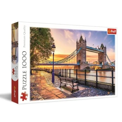 Afbeelding van Trefl Tower Bridge, Londen puzzel met 1000 stukjes DIY monumenten, Creatieve ontspanning, voor volwassenen en kinderen vanaf 12 jaar