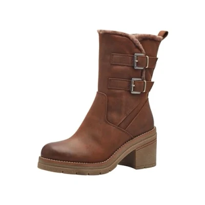 Afbeelding van Marco Tozzi Dames Bootie Zip+Slip 2 25485 43 Modelaarzen, cognac, 41 EU, EU