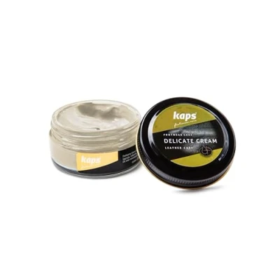 Afbeelding van Kaps Schoencreme schoensmeer verzorgt het leer en geeft glans (136) Ivoor 50ml