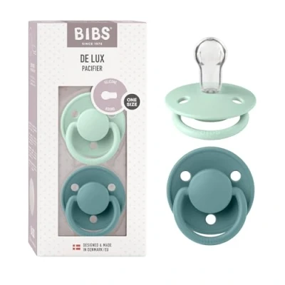 Afbeelding van BIBS Fopspeen De Lux Nordic Mint &amp; Island Sea 0 36 maanden, 2 st.