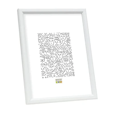 Afbeelding van Deknudt Frames fotolijst S236K1 wit hout voor foto: 10x15 cm
