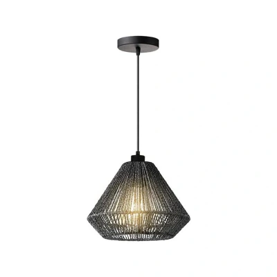 Afbeelding van LABEL51 Hanglamp Ibiza Zwart Jute 1 Lichts Majorr