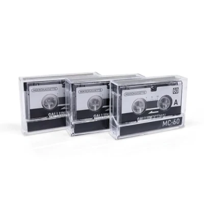 Afbeelding van GALLUNOPTIMAL MC60 microcassette, voor dicteerapparaten, verpakking van 3 stuks, cassette dicteerapparaat, audiocassette