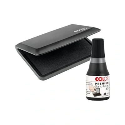 Afbeelding van Colop 151304 stempelkussen Micro 2 + kleur 801 zwart, 70 x 110 mm