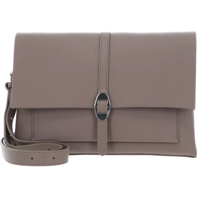 Afbeelding van COCCINELLE Leren Schoudertas Dorian Handbag Grained Leather Warm Taupe