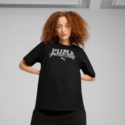 Afbeelding van Puma Class Relaxed TEE Tshirt print, Dames, Maat: XS, Black