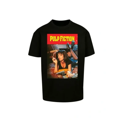 Afbeelding van Merchcode Pulp Fiction Poster Oversize Heren T shirt 4XL Zwart
