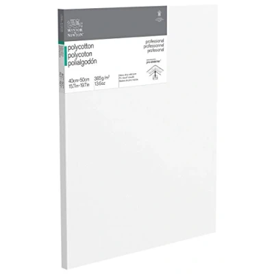 Afbeelding van Winsor &amp; Newton 6206021 professionele spieraam van katoenmix, 385 g/m², 3 voudig gegrond, middelgrote korrel, ideaal voor olieverf en acrylverf, 40 x 50 cm