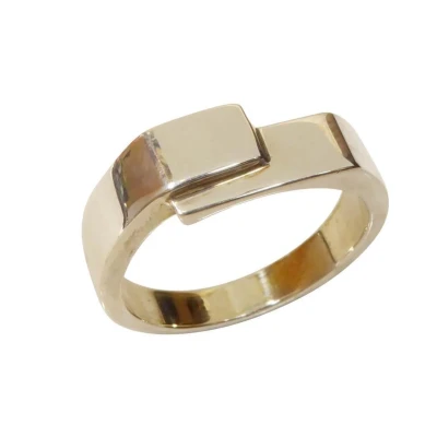 Afbeelding van Christian wit gouden cachet ring