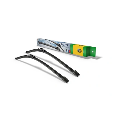 Afbeelding van HELLA 9XW 358 164 131 Easy Set OE Ruitenwisser SetOE6548 Flat blade wisserblad Voor voertuigen met stuur links 650/475mm 26/19&quot; Aantal: 2