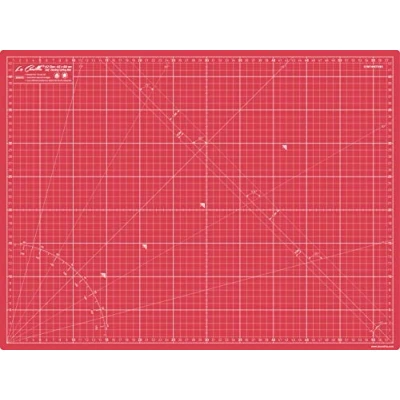 Afbeelding van La Canilla Zelfherstellende snijmat, patchwork, A2, 60 x 45 cm, snijmat voor naaien en knutselen, rood
