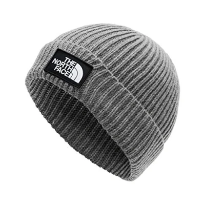 Afbeelding van The North Face LOGO BOX Cuffed Beanie Unisex Muts, Maat: One Size, Medium grey heather