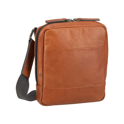 Afbeelding van Leonhard Heyden Hamburg Messenger Bag XS cognac Herentas Leren tas