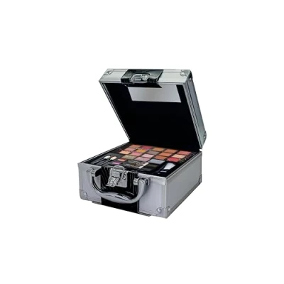 Afbeelding van bonvoyage Reizen in Kleur Make up Koffer, Fashion Train Koffer met Complete Professionele Kit Ogen, Gezicht &amp; Lippen, Cadeau Set Meisjes, Tieners Vrouwen, Beauty Case
