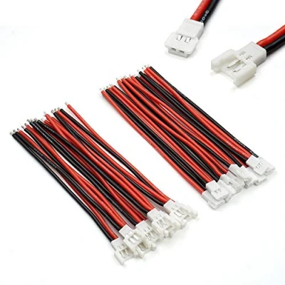 Afbeelding van 10 Pairs 2.0mm Spade 2 P Kabel Lead Plug Connector Mannelijke en Vrouwelijke voor 1 S Lipo Batterij Opladen Drone Syma X5C X5SW SNAPTAIN S5C