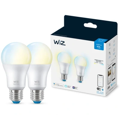 Afbeelding van WiZ Smart Lamp 2 pack Warm tot Koelwit Licht E27 Mat