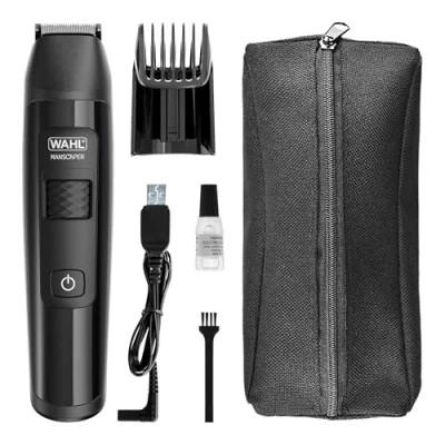 Afbeelding van WAHL Manscaper Lithium Liezen en Body Trimmer, Volledig waterdicht, Nat/Droog gebruik, Smart Trim Technology LED, Safe Touch Ballpoint snijmes, Oplaadbaar, Zwart
