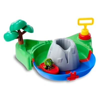 Afbeelding van AquaPlay Sploshy Volcano badspeelgoed met schuimmachine, waterspeelgoed voor kinderen vanaf 1,5 jaar, speelgoedwaterbaan schuimplava, meer en boot inclusief zuignappen badkuip enz.
