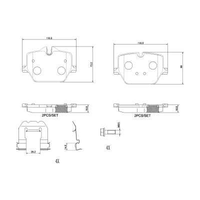 Afbeelding van Brembo Remblokset P 06 116