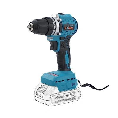 Afbeelding van KATSU FIT BAT 21V borstelloze accuboormachine, 10 mm sleutelloze boorkop, 2 versnellingssnelheden en LED licht, ideaal voor doe het zelf thuistaken, geen batterij oplader 102360