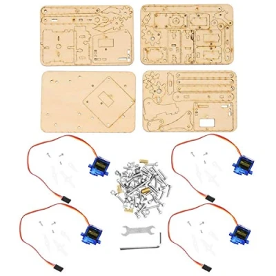 Afbeelding van Wood Robot Mechanische Arm 4 DOF sg90 Servo Kit voor Arduino Raspberry Pi SNAM1500