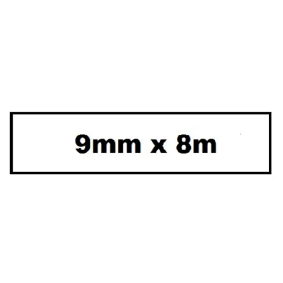 Afbeelding van Labeltape Quantore TZE 221 9mm x 8m wit/zwart