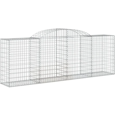 Afbeelding van vidaXL Schanskorf gewelfd 300x50x100/120 cm gegalvaniseerd ijzer