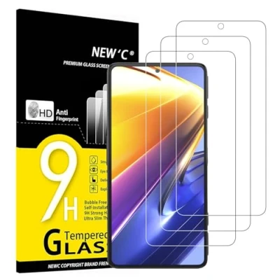 Afbeelding van NEW&#039;C 3 Stuks, Screen Protector voor Xiaomi Poco F4 GT 5G, X4 Pro Gehard Glass Schermbeschermer Film 0.33 mm ultra transparant, resistent
