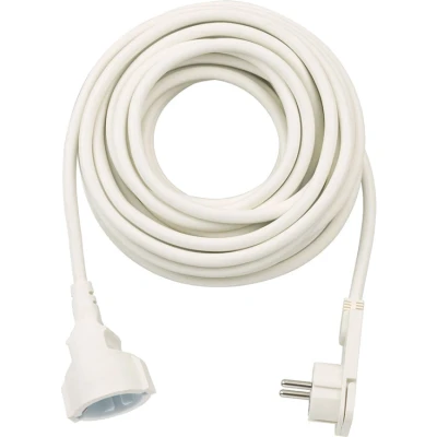 Afbeelding van Verlengsnoer Brennenstuhl 10 meter (Platte stekker, Gehoekt, 3x 1.5 mm², Wit)