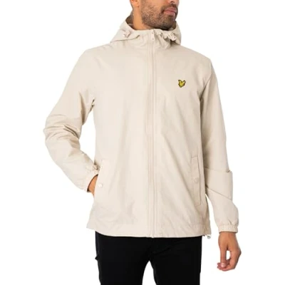 Afbeelding van Lyle &amp; Scott heren Lichtgewicht jack met capuchon in de kleur Beige, maat: XXL