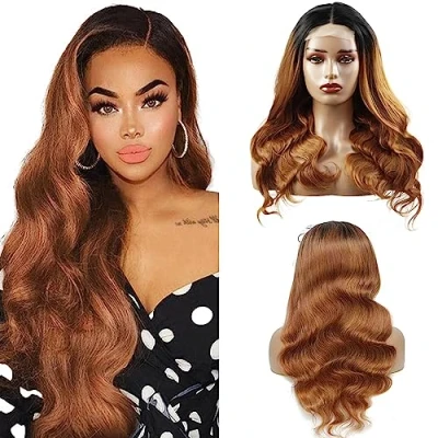 Afbeelding van LK 4X4 body wave human hair Wig 1b/30 26 inch