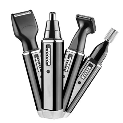 Afbeelding van 4 In 1 Elektrische Neus Haar Trimmer USB Oplaadbare Baard Wenkbrauw Scheerapparaat Tool