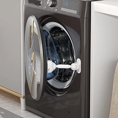Afbeelding van EUDEMON 1 pak baby veiligheidswasmachine/droger deurstopper, voorlader wasmachine deursteun voor kinderen, kind deurhouder, veiligheidsdeurslot en droger (wit)