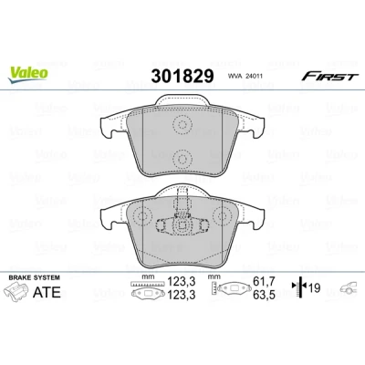 Afbeelding van Valeo Remblokset 301829