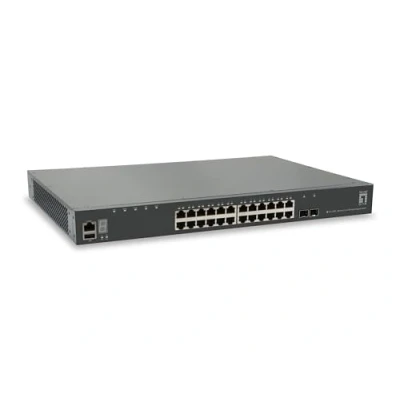 Afbeelding van LevelOne GTL 2881 Managed network switch L3 Gigabit Ethernet (10/100/1000) Grijs netwerk