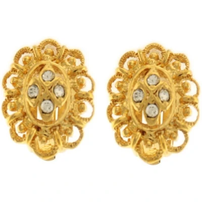 Afbeelding van Behave Clip oorbellen vintage oorclips goud kleur 2,5cm