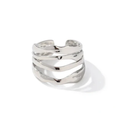 Afbeelding van Brede Dames ring Statement piece Stainless Steel 21mm Verstelbaar The Jewellery Salon
