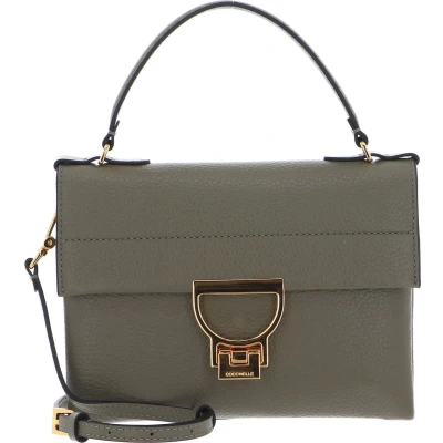 Afbeelding van COCCINELLE Leren Handtas Schoudertas Arlettis Handbag Laurel Green Olijfgroen