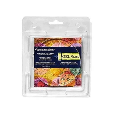 Afbeelding van Gel Press Printing Plaat Rond 10cm voor het Monoprinten van Kaarten en Scrapbook lay outs