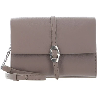 Afbeelding van COCCINELLE Leren Schoudertas Dorian Mini Bag Grained Leather Warm Taupe