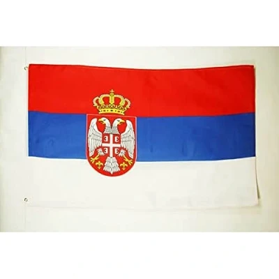 Afbeelding van Servische vlag 150x90 cm vlaggen 90 x 150 Banner 3x5 ft Hoge kwaliteit AZ FLAG