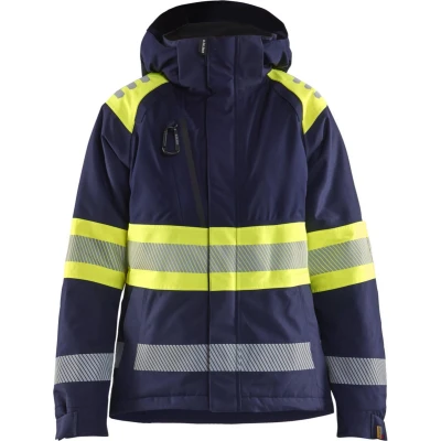 Afbeelding van Blaklader 4470 1977 Dames Winterjas High Vis Marine/High Geel
