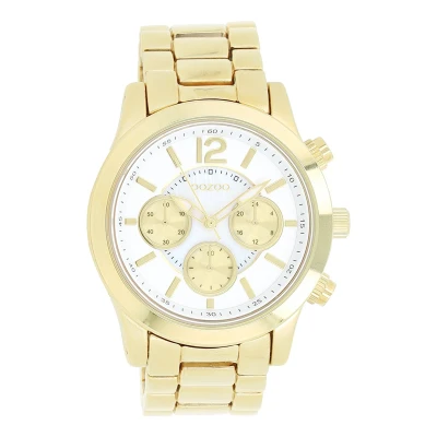 Afbeelding van OOZOO Timepieces goudkleurige horloge met roestvrijstalen armband C8412